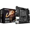 GIGABYTE A520I AC Scheda madre - Supporta CPU AMD Ryzen 5000 Series AM4, VRM digitale a 6 fasi, fino a 5300MHz DDR4 (OC), 1xPCIe 3.0 M.2, WIFI, GbE LAN, USB 3.2 Gen1