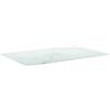 Qnhdfrt Piano Tavolo in Vetro Temperato 100x62 cm Effetto Marmo Bianco | Superficie di ricambio rettangolare effetto marmo per tavolini da salotto e sala da pranzo, elegante e robusta.
