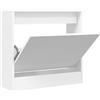 vidaXL Scarpiera Bianca 60x21x57 cm in Legno Multistrato