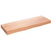 Qnhdfrt Mensola da Muro in Legno Massello di Rovere 80x30 cm Ripiano | Tavola rustica con bordi vivi in vero rovere verniciato, ideale come piano lavabo in bagno o ripiano in soggiorno.