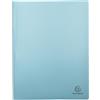 Exacompta - Rif. 86270E - 1 portadocumenti Skandi, 20 buste a grana 40 viste, per A4, dim 24 x 32 cm, copertina semirigida in polipro riciclato, 4 colori casuali