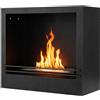 Divina Fire Camino a bioetanolo inserto con bruciatore ad incasso 1,8 lt 58x28xH52