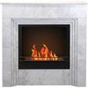 Divina Fire Camino a bioetanolo da terra Bellini in legno effetto Marmo Bianco 96x35x96