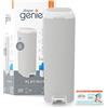Diaper Genie Platinum - Bidone per pannolini inodore | Acciaio inox | Grande capacità: 47 pannolini | Fino a 5 mesi | Ampia apertura e pedale | Include ricarica 18 sacchetti, 846 pannolini - Grigio