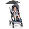 reer ShineSafe - Ombrellone universale per passeggino, girevole e inclinabile, colore: Nero