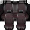 Njprmbq per Peugeot Tutti I Modelli 206 307SW 308 407 408 508sw 208 2008 3008 4008 Accessori Interni Coprisedile per Auto in Pelle PU Set Coprisedili Macchina(Black Red 5 Seat)