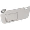 Qudinip Visor per Sole Auto, Visiera Grigia in PVC Sun con Specchio di vanità, Parasole Resistente Ai Raggi per il Lato Sinistro del Conducente, 36x15x4cm