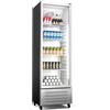 KLARSTEIN GrandCooler 306L Frigo Vetrina Bibite - Porta Doppio Vetro, Porta di Alluminio, LED Bianco/Blu, Termostato 0°C a 10°C, 4 Ripiani, Ruote 360°, Classe B, Perfetto per Bar & Ristoranti