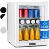 KLARSTEIN Mini Frigo da Camera, Frigo Portatile da Camera, Frigorifero Piccolo da Ufficio, Mini Bar da con LED, Ripiani Rimovibili, Portatile Campeggio e Skin Care 12-18°C, 42L