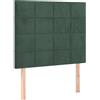 vidaXL Testiere 2 pz. Velluto verde scuro 100x5x78/88 cm