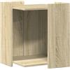 vidaXL Vaschetta per lettiere in rovere Sonoma 42x42x51 cm Materiale a base di legno