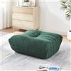 en.casa Pouf poggiapiedi 'Kodsø' 35 x 80 x 65 cm pouf sedile imbottito in velluto a coste verde