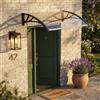 Milani Home - pensilina ingresso in policarbonato trasparente, 80 x 120 cm, tettoia porta per esterno