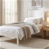 Milani Home - letto singolo in legno bianco, stile classico, 100 x 212 x 115 cm
