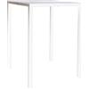 Milani Home - tavolo alto autolivellante da esterno 70 x 70 cm h 110 cm, metallo bianco, per bar, ristorante, terrazzo e giardino