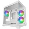 Mars Gaming MCVIEW3W, Mini Tower, Bianco, Micro ATX, Mini-ITX, Vetro temperato, 15,5 cm, 33 cm