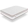 Moonia - Materasso ibrido con molle insacchettate e strato in memory foam, altezza 25 cm, dimensioni 150x200 cm