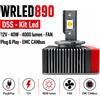 WROOM WRLED890 Kit Lampadine LED D5S per Fari Xenon 12V 40W 4000 Lumen CANbus Plug & Play con Ventola | Cross Reference OSRAM 66540 e Philips 12410C1
