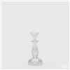 Enzo De Gasperi Portacandela Crystal Sinuoso H22 cm D10 cm - Vetro Cristallo Trasparente