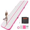VEVOR Tappetino Gonfiabile per Ginnastica Yoga 4m Colore Rosa Casa Palestra con Pompa Elettrica, Spessore 10 cm, Carico max 200 kg, Allenamento da Spiaggia Parco, Esercizio per Cheerleading Acrobazie