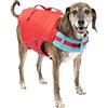 Kurgo - Surf N Turf Giubbotto di Galleggiamento per Cani - Supporto per Attività in Acqua con Fodera in Neoprene e Dettagli Riflettenti - Rosso e Blu - Taglia XL