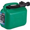 Draper Tanica per benzina in plastica da 5 l, tanica per carburante e diesel, serbatoio dell'acqua da 5000 cc, diametro del beccuccio flessibile 20 mm, lunghezza beccuccio 290 mm, 09052