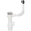 Wirquin SP50199 - Piletta click clack cromata con troppo pieno, con sifone e tappo