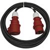 EMOS Cavo di prolunga CEE a 5 poli, 25 m, 5 x 16 A, 400 V, 3 fasi, 2,5 mm, IP44, nero