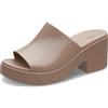 Crocs Brooklyn Woven Slide Heel, Sandali con Tacco Donna, Marrone, 39/40 EU