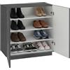 Dmora Grigio Ardesia Scarpiera Moderna, Made in Italy, a 2 Ante, Portascarpe da Ingresso, Mobile Multiuso, cm 80x38h86, Colore Grigio Ardesia