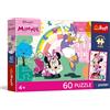 Trefl - Minnie, Il sorriso di Minnie - 60 pezzi - Puzzle colorati con personaggi delle fiabe, poster esclusivo, intrattenimento creativo, divertimento per bambini dai 4 anni in su