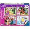 Ravensburger - Puzzles Disney Princess 4 Pack | Puzzle Bambini 5 Anni In Su | Regalo Bambina 5 Anni E Uomo In Su 100 Pezzi | Puzzle Bambini 36 X 26 Cm | Puzzles Ravensburger