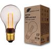 greenandco Lampadina Vintage Edison LED dimmerabile | E27 A60 | claro | 2,3W 65lm | 1800K luce extra calda | 320° | 230V | nessun sfarfallio