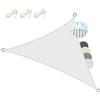 Sol Royal Tenda a Vela Ombreggiante Triangolare HDPE Parasole Giardino UV | 500x500x700cm Bianco traspirante protezione e raggi UV tendone tende SolVision Vele permeabile all'acqua Shade Sails HS9