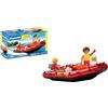 PLAYMOBIL | City Action | Gommone di salvataggio | Gommone con motore fuoribordo, salvagente e squadra di soccorso | Per bambini da 4 anni | 72280