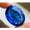 80.00 Cts Certificato Naturale Ceylon Zaffiro Blu Taglio Ovale Loose Gemma
