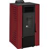 Stufe A Pellet Italia Qubo 9 kW - 5 Stelle Colore: Rosso