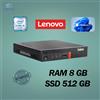 Lenovo PC DESKTOP LENOVO M910Q INTEL I5 RAM 8GB SSD 512GB WIN 11 PRO RICONDIZIONATO