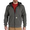 Carhartt, Felpa Wind Fighter®, Relaxed Fit, media pesantezza, Full-Zip Uomo, Carbone , XL
