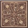GUESS sciarpa Printed Kefiah 120X120 Brown marrone scuro