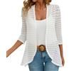 Dinglong spolverino Donna Cardigan con Maniche in Tinta Unita in Pizzo con Autunnale da Donna spolverino Donna Cardigan Donna Estivo Cardigan Donna Cotone Cardigan Donna Cardigan Lungo Donna Estivo