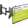 goobay Supporto TV Parete Orientabile 23-42 Pollici 90 Gradi Inclinabile VESA 200x200 Fino a 20 kg - Basic FULLMOTION S - 49715