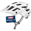 ABUS Casco MTB Moventor 2.0, Bianco, L | Casco bici con sistema di regolazione, visiera regolabile in altezza, apertura coda, chiusura a innesto