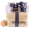 Accentra Set da bagno SALSA ESSENCE OF BEAUTY per donne in borsa dorata, con lozione corpo, gel doccia, schiuma da bagno, fragranza Tè Bianco e Neroli, regalo di lusso per donne