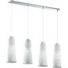 Ideal Lux Basket SB4 Lampada a Sospensione, Metallo, Bianco