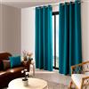 ED ENJOY HOME Tenda oscurante con occhielli argentati, blu anatra, 140 x 240 cm, 100% poliestere, tessuto certificato Oeko-TEX, collezione liquirizia