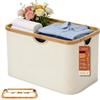 DOKRVLOQ Cesto Biancheria Sporca Bucato Pieghevole Bambu Grigio Chiaro Grande 68L Cesta Portabiancheria Salvaspazio Scatola Panni Sporchi Ceste Porta Giochi Giocattoli Contenitori Cesti Portaoggetti Bambini