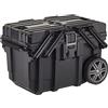 Keter - Cassetta degli attrezzi, carrello orizzontale con ruote, ‎65 x 42 x 38 cm colore nero