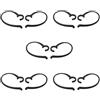 Simolio - Ganci di ricambio per cuffie TV wireless SM-823, SM-823D, 5 paia, colore: nero
