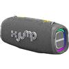 X JUMP XJ 200 Cassa Wireless Portatile Amplificata 90W, Alte Prestazioni, con Funzione TWS, USB, AUX-IN, Microfono Incorporato, Speaker Wireless Resistente all'Acqua Waterproof IPX5, Grigio
